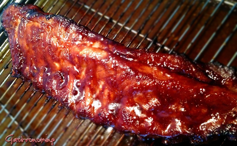 Costillas de cerdo con salsa barbacoa