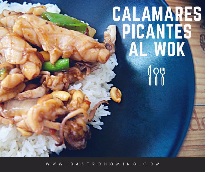 Calamares picantes al wok