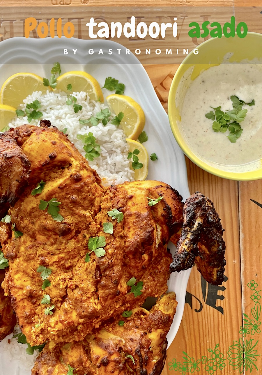 Pollo tandoori asado, exotismo de color y sabor desde la India