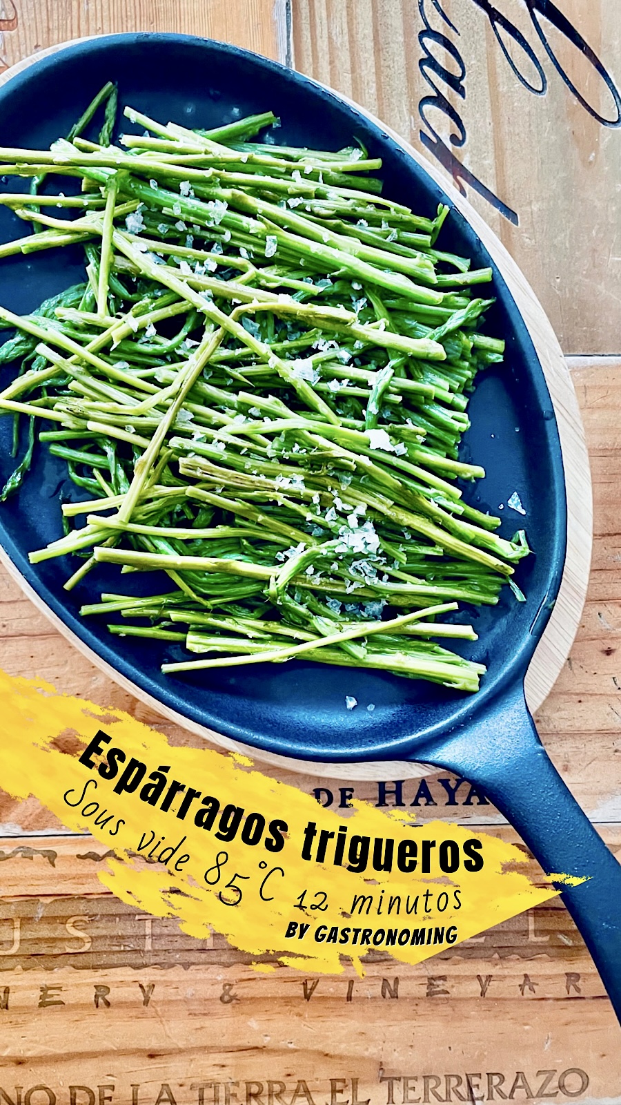 Espárragos trigueros (sous vide), el maravilloso resultado de la sencillez