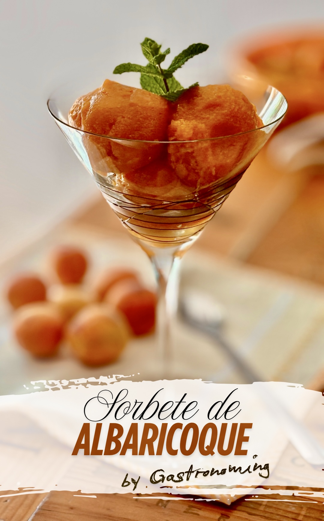 Sorbete de albaricoque, fácil y muy refrescante