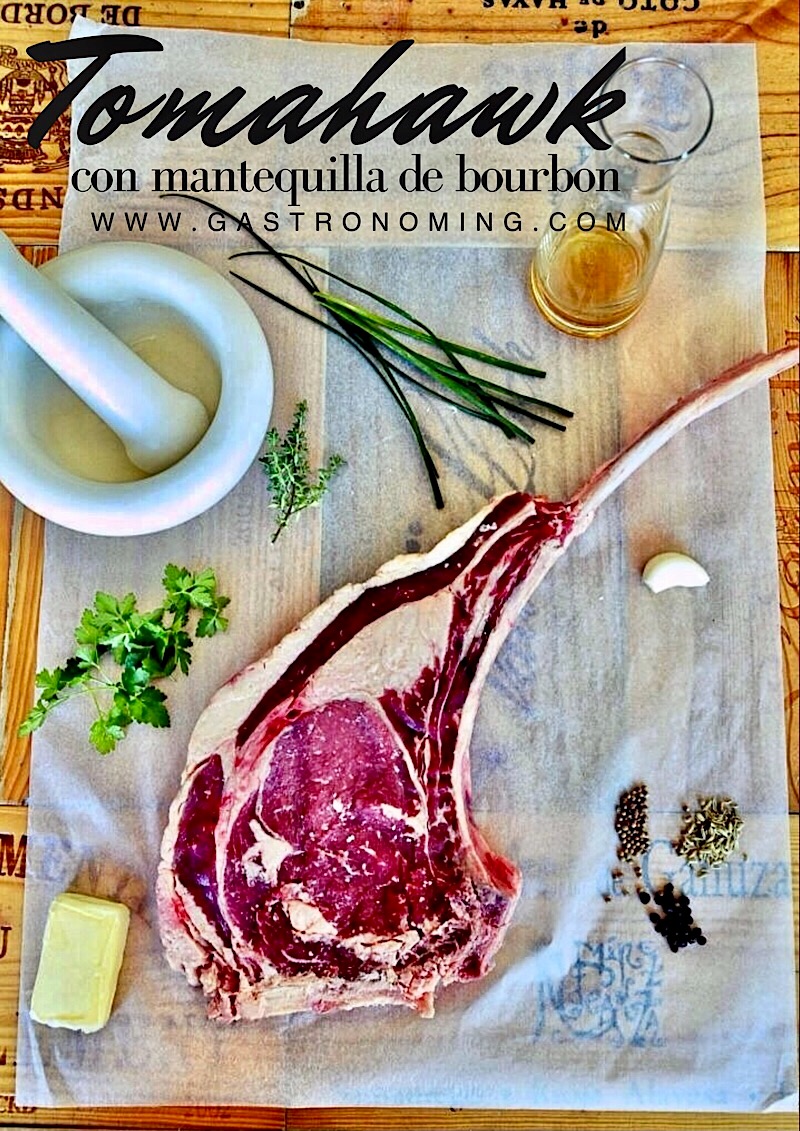 Tomahawk con mantequilla de bourbon