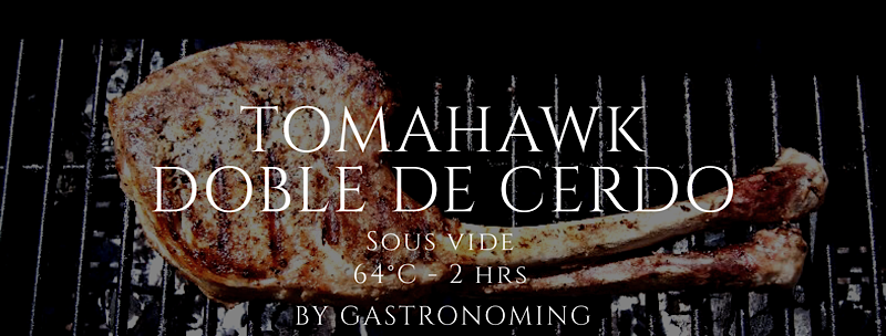 Tomahawk doble de cerdo (sous vide)