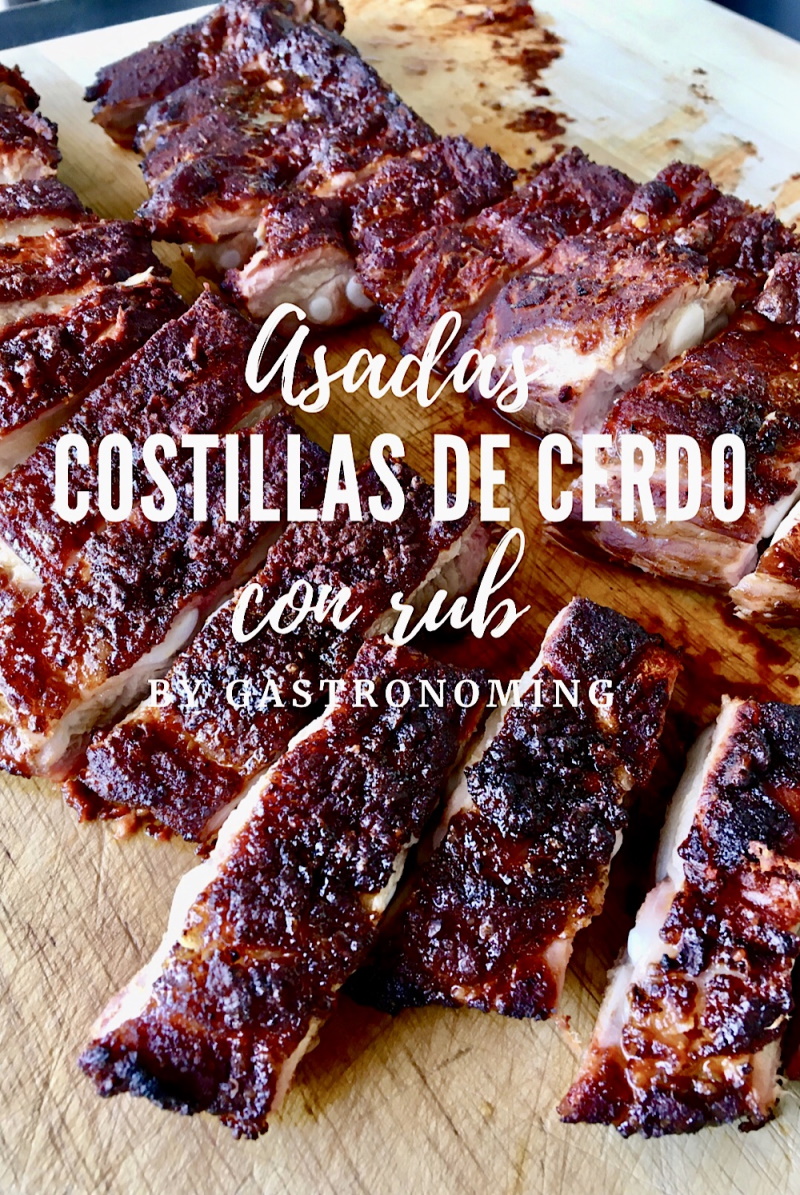 Costillas de cerdo asadas con rub